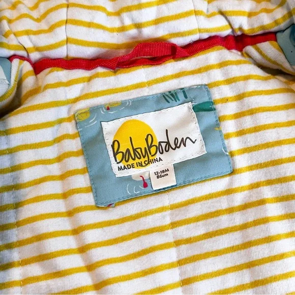 Baby Boden Baby Duck Farm Toggle Snap Hooded Jacket 12-18 Months Unisex Boy - Picture 4 of 14